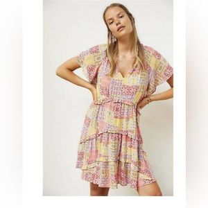 Anthropologie A+ 2X Robin Tiered Mini Dress